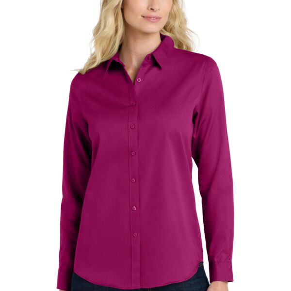 Ladies Long Sleeve SuperPro ™ React ™ Twill Shirt Thumbnail